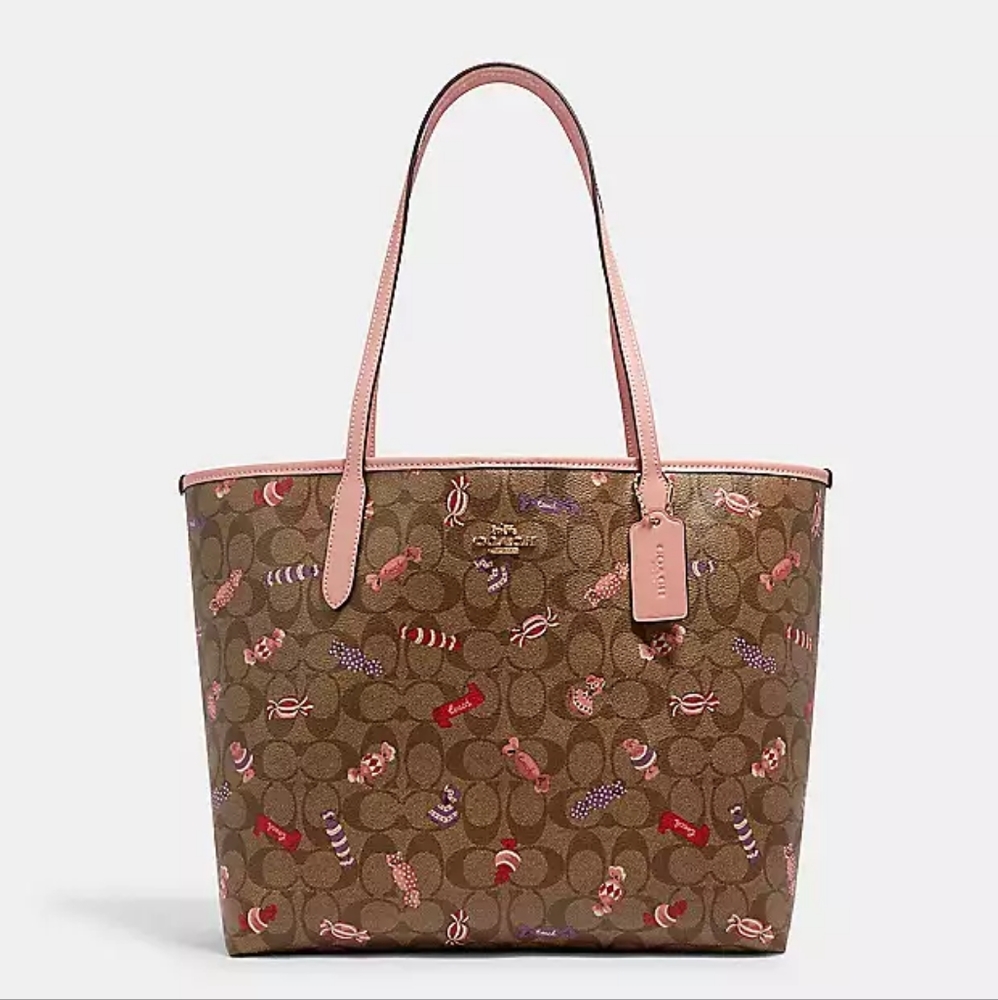 Coach City With Candy Print Tote Bag